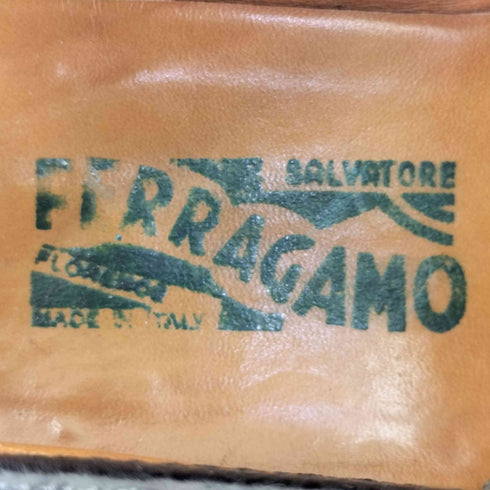 サルヴァトーレフェラガモ Salvatore Ferragamo イタリア製 シボ革 コインローファー メンズ 7½EE