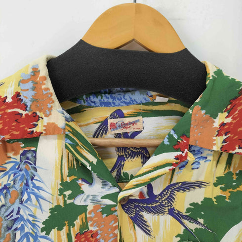 サンサーフ SUN SURF 総柄 和柄 開襟 S/S シャツ アロハシャツ メンズ JPN:M