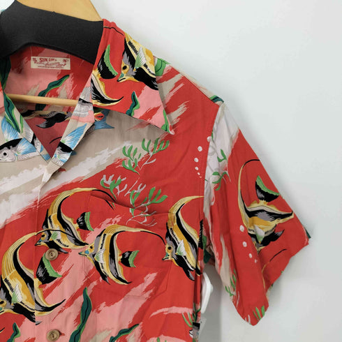サンサーフ SUN SURF TROPICAL FISH 半袖アロハシャツ ハワイアンシャツ 和柄 魚 メンズ JPN:S