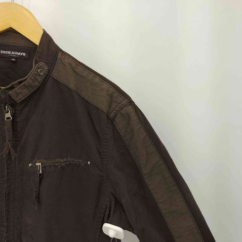ハイダウェイニコル HIDEAWAYS NICOLE 切りっぱなし ジップアップジャケット Y2K メンズ 48