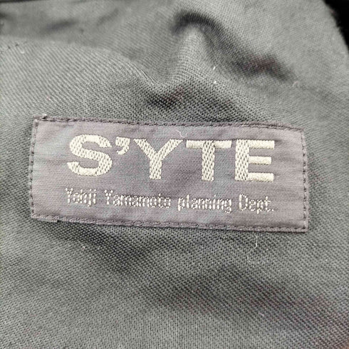 サイトバイヨウジヤマモト syte by Yohji Yamamoto ポリエステルレーヨン ギャバジン フレアシーム カラスパンツ メンズ JPN:3