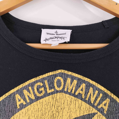 ヴィヴィアンウエストウッドアングロマニア Vivienne Westwood ANGLOMANIA ANGLOMANIA 剣 ロゴ プリント L/S ボートネック Tシャツ Y2K レディース EUR:38