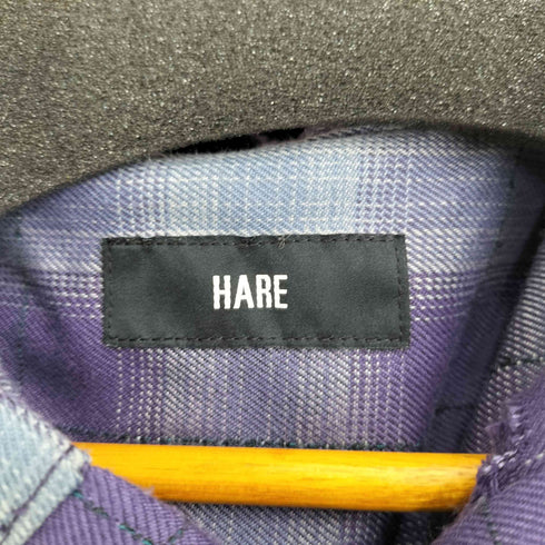 ハレ HARE ダメージチェックシャツパーカー メンズ FREE