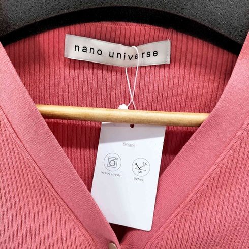 ナノユニバース NANO universe ハイツイストVネックリブカーディガン レディース JPN:S