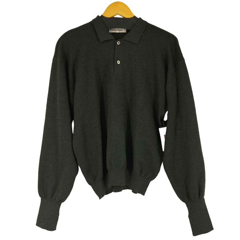 カルバンクライン CALVIN KLEIN 刺繍ロゴ ニットポロシャツ メンズ JPN:M