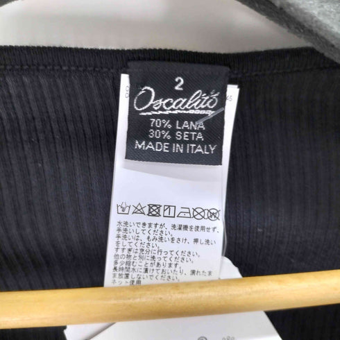Oscalito イタリア製 リブ ニット ボディスーツ カットソー レディース 2