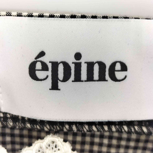 エピヌ epine ギンガムチェック パフスリーブオールインワン レディース S