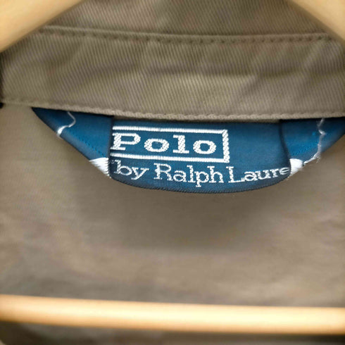 ポロバイラルフローレン Polo by RALPH LAUREN 90S 三角タグ 同色 ポニー刺繍 コットン ハリントン ジャケット スイングトップ ブルゾン メンズ import:XL