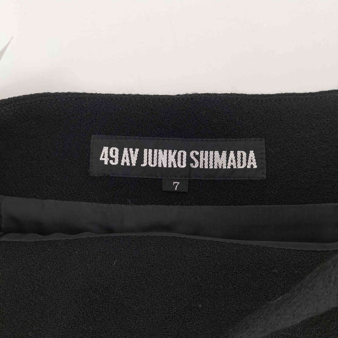 フォーティーナインアヴェニュージュンコシマダ 49AV.Junko Shimada 金ボタン 3B ノーカラージャケット + タイトスカート セットアップ レディース 上:9号 下:7号