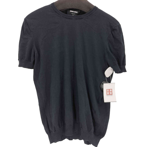 ジョルジオアルマーニ Giorgio Armani MADE IN ITALY コットンシルク S/Sサマーニット メンズ 46