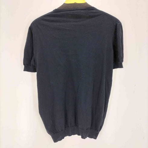 ジョルジオアルマーニ Giorgio Armani MADE IN ITALY コットンシルク S/Sサマーニット メンズ 46