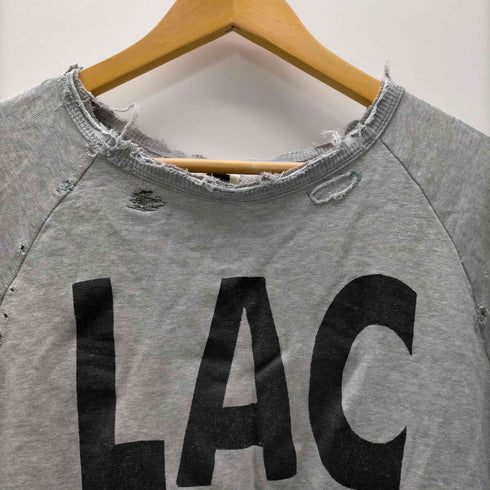 ボヘミアンズ BOHEMIANS LAC プリント ダメージ クラッシュ タタキ カットオフ カスタム S/S ラグラン Tシャツ 襤褸 ボロ メンズ JPN:3