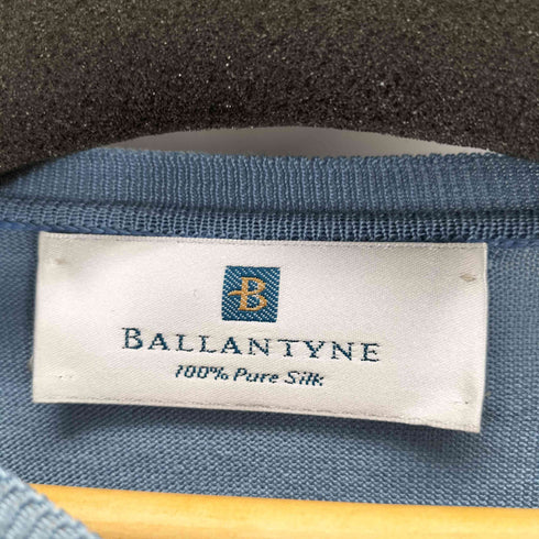バランタイン BALLANTYNE MADE IN ENGLAND 100%PURE SILK L/Sニット メンズ 38in 98cm