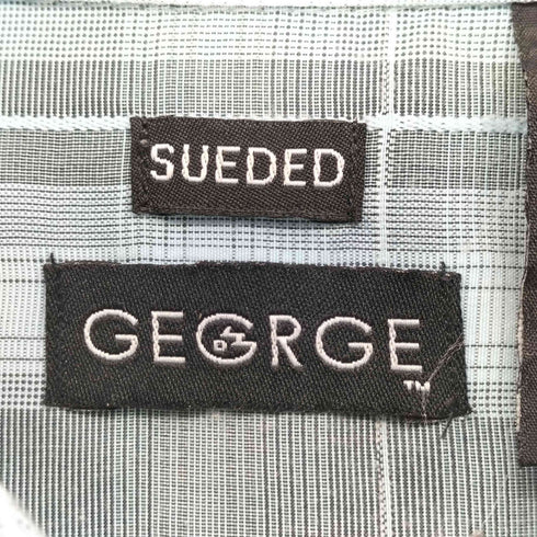 ジョージ GEORGE Sueded S/Sチェックシャツ メンズ JPN:M