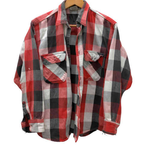 ファイブブラザー FIVE BROTHER 90S L/S チェック ヘビー ネル シャツ ヘビネル 襤褸 ボロ メンズ import:L