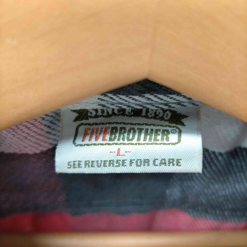 ファイブブラザー FIVE BROTHER 90S L/S チェック ヘビー ネル シャツ ヘビネル 襤褸 ボロ メンズ import:L