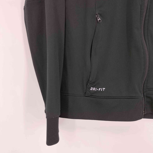 ナイキ NIKE DRI-FIT スウッシュ刺繍 袖ライン クルーネック ジップアップジャージ メンズ import:M