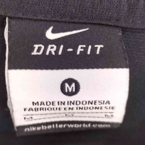 ナイキ NIKE DRI-FIT スウッシュ刺繍 袖ライン クルーネック ジップアップジャージ メンズ import:M