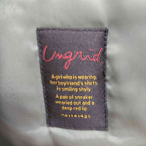アングリッド Ungrid リメイクフライトジャケット レディース import:S