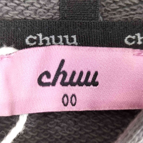 chuu スタッズ クロップド ジップパーカー レディース 00