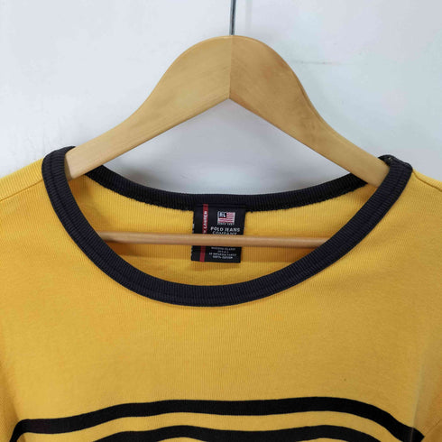 ポロジーンズカンパニーラルフローレン POLO JEANS COMPANY RALPH LAUREN 90S エンブレムワッペン L/S カットソー ロンT メンズ import:XL