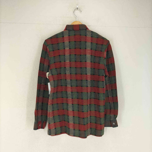 ハナエモリ HANAE MORI MONSIEUR チェック柄ハーフボタンニットシャツ メンズ M