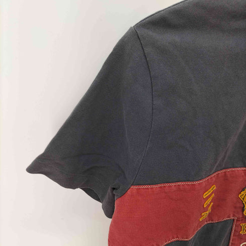 ポロバイラルフローレン Polo by RALPH LAUREN 90S CUSTOM FIT 2トーン クロス切替 ポロシャツ フェード メンズ import:M