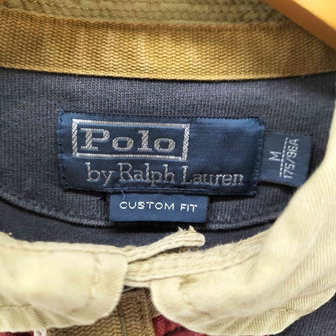 ポロバイラルフローレン Polo by RALPH LAUREN 90S CUSTOM FIT 2トーン クロス切替 ポロシャツ フェード メンズ import:M