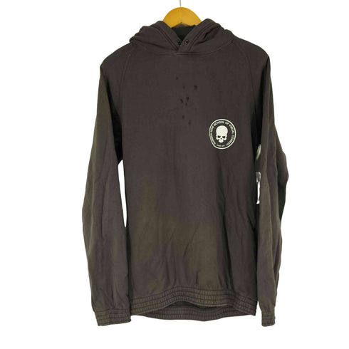 N NUMBER 00S TIME MIGRATION タイム期 ダメージ加工 スカル パーカー SKULL HOODIE メンズ JPN:4