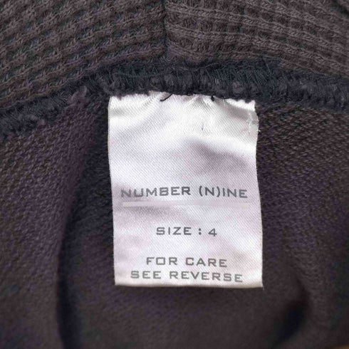 N NUMBER 00S TIME MIGRATION タイム期 ダメージ加工 スカル パーカー SKULL HOODIE メンズ JPN:4
