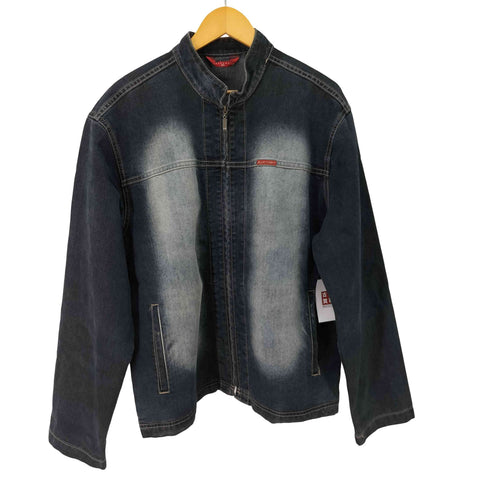 BLUE KNIGHT Y2K ウォッシュ加工 デニムブルゾン オーバーサイズ メンズ import:XXL