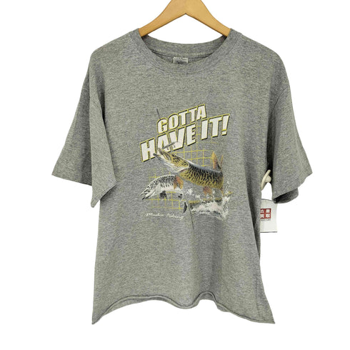 ギルダン GILDAN トラウトプリント Tシャツ メンズ JPN:L