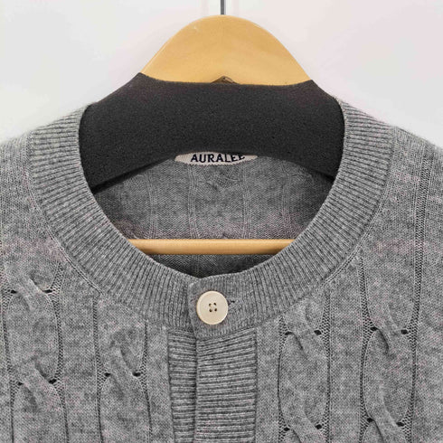 オーラリー AURALEE 24SS SUPER FINE CASHMERE SILK CABLE KNIT cardigan メンズ 5
