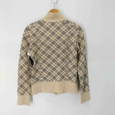 バーバリーロンドン BURBERRY LONDON ホース刺繍 ノバチェック トラック ジャケット ダブルジップ レディース EUR:38