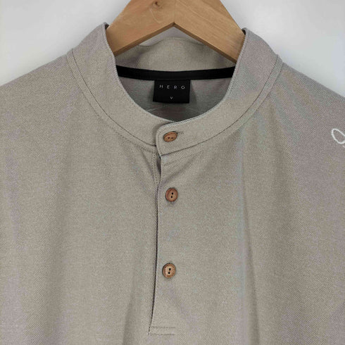 HERG BOX STAND COLLOR POLO MEN ボックス スタンド ポロシャツ メンズ