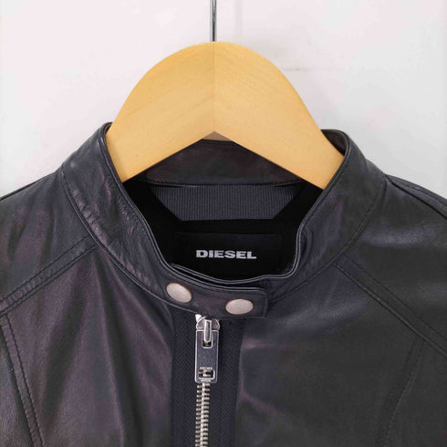 ディーゼル DIESEL シープレザー シングル ライダース ジャケット レディース import:XS