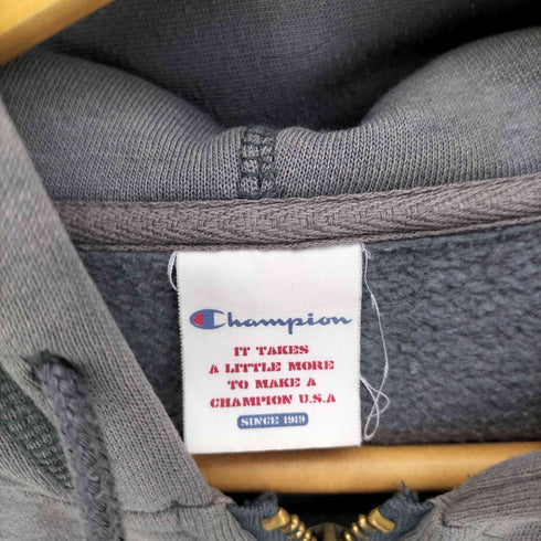 チャンピオン Champion 00S サイドリブ ジップアップ フーデット パーカー メンズ import:L