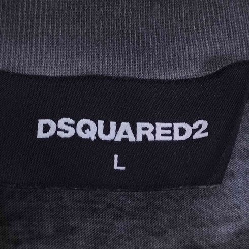 ディースクエアード DSQUARED2 17SS UOMO T-SHIRT ラインストーン ペイント クルーネックTシャツ メンズ import:L