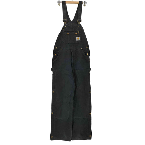 カーハート Carhartt メキシコ製 裏地キルティング ダブルニー オーバーオール メンズ 34×32