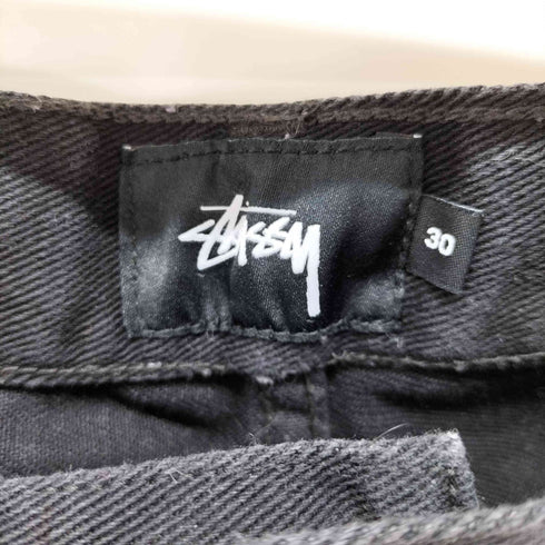 ステューシー Stussy ジップフライ ストレート デニムパンツ ブラックデニム メンズ US:30-31