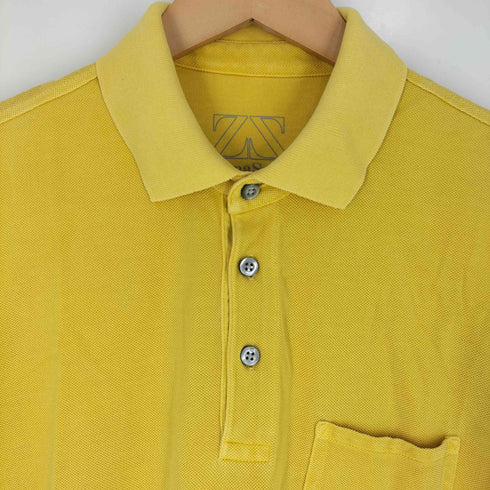 ゼニアスポーツ Zegna sport 裾ロゴ 鹿の子 ポロシャツ メンズ import:M