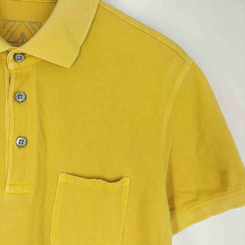 ゼニアスポーツ Zegna sport 裾ロゴ 鹿の子 ポロシャツ メンズ import:M