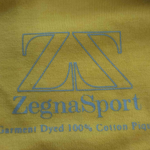 ゼニアスポーツ Zegna sport 裾ロゴ 鹿の子 ポロシャツ メンズ import:M