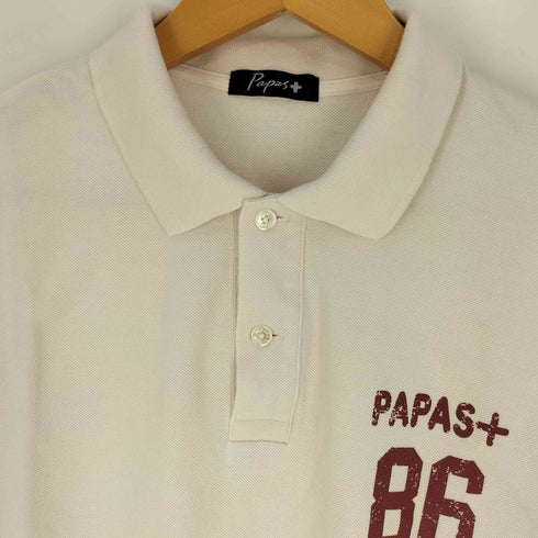パパス papas ロゴ 鹿の子 ポロシャツ メンズ import:S