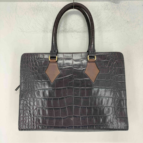 ヴィヴィアンウエストウッド Vivienne Westwood オーブ クロコ型押し レザー ブリーフケース メンズ