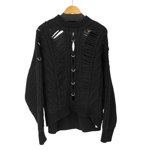 ディーゼルブラックゴールド DIESEL BLACK GOLD MEBLY メタルリングアクセント オーバサイズ プルオーバー ニット レディース XXS