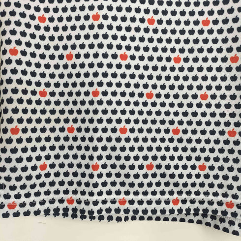 and per se アップル柄 速乾生地 半袖ポロシャツ メンズ LL