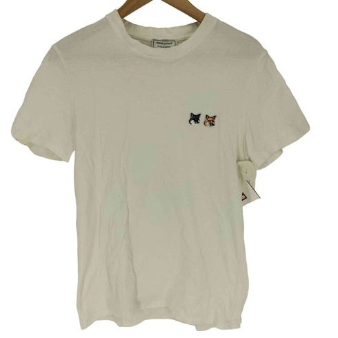 メゾンキツネ MAISON KITSUNE DOUBLE FOX HEAD クルーネック S/S Tシャツ メンズ import:S