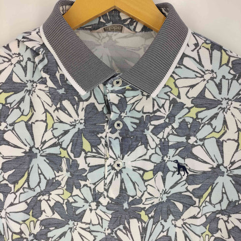 アダバット adabat コットンポリ 花柄ポロシャツ メンズ JPN:50