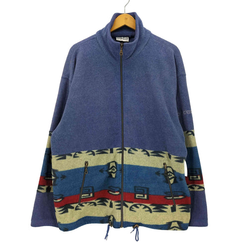 アディダス adidas 80-90S ネイティブ柄 フリースジャケット メンズ